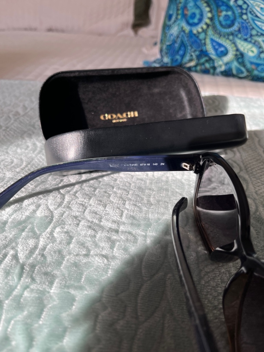 Coach Women's Navy Frame Sunglasses with Black Case - Picture 5 of 14